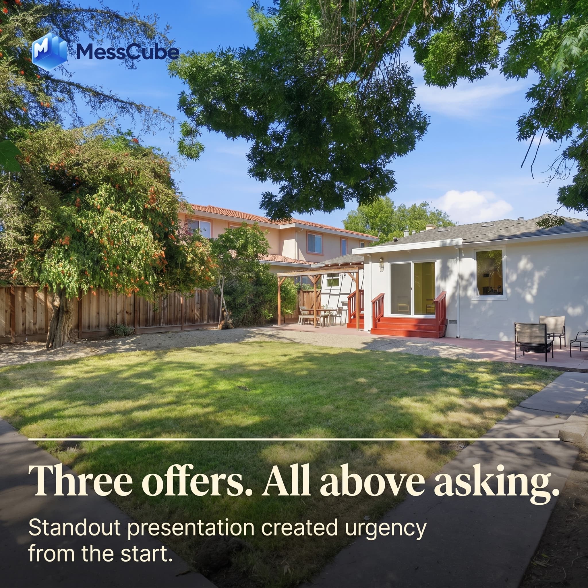 Real estate carousel ad generated with MessCube, frame 3 of 4